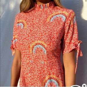 Never Fully Dressed Short Sleeve Rainbow Happy Dress